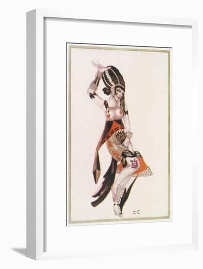 Tragedie De Salome Costume Design for Salome from a Painting by Soudeikine-null-Framed Art Print