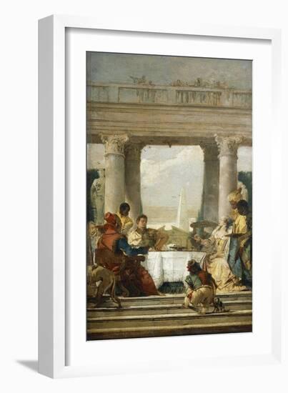 Tragedy of Antony and Cleopatra, Banquet, 1746-Giovanni Battista Tiepolo-Framed Giclee Print