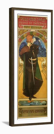 Tragedy Of Hamlet With Sarah Bernhardt-Alphonse Mucha-Framed Premium Giclee Print