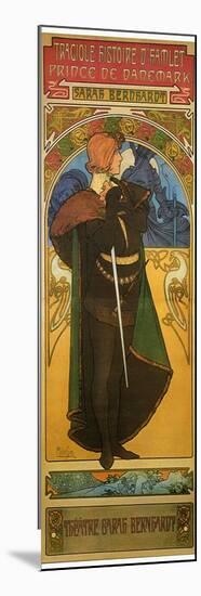 Tragedy Of Hamlet With Sarah Bernhardt-Alphonse Mucha-Mounted Premium Giclee Print