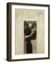 Tragedy. Study for the allegory of Tragedy. Pen and ink, white wash 48 x 31 cm.-Gustav Klimt-Framed Giclee Print