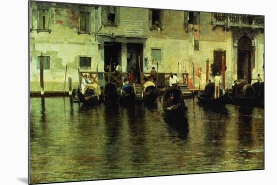 Traghetto Della Maddalena, 1887-Giacomo Favretto-Mounted Premium Giclee Print