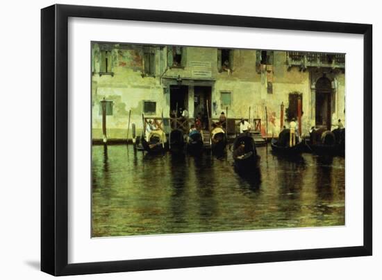 Traghetto Della Maddalena, 1887-Giacomo Favretto-Framed Giclee Print