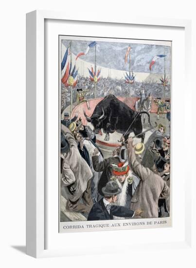 Tragic Bullfight Accident around Paris, 1899-Oswaldo Tofani-Framed Giclee Print