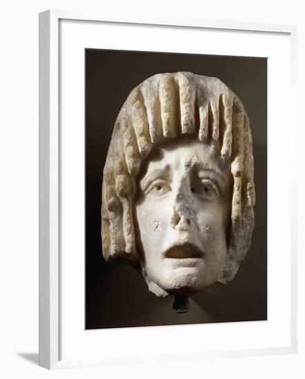 Tragic Mask Made of Marble, from Aydin-null-Framed Giclee Print