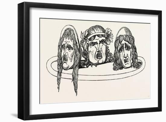 Tragic Masks from Pompeii Italy-null-Framed Giclee Print