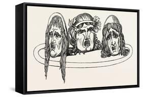 Tragic Masks from Pompeii Italy-null-Framed Stretched Canvas