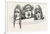 Tragic Masks from Pompeii Italy-null-Framed Giclee Print