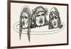 Tragic Masks from Pompeii Italy-null-Framed Giclee Print