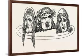 Tragic Masks from Pompeii Italy-null-Framed Giclee Print