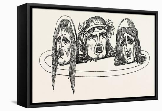 Tragic Masks from Pompeii Italy-null-Framed Stretched Canvas