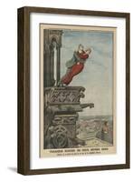 Tragic Suicide of Two Young People from the Tower of the Cathedral in Antwerp-French-Framed Giclee Print