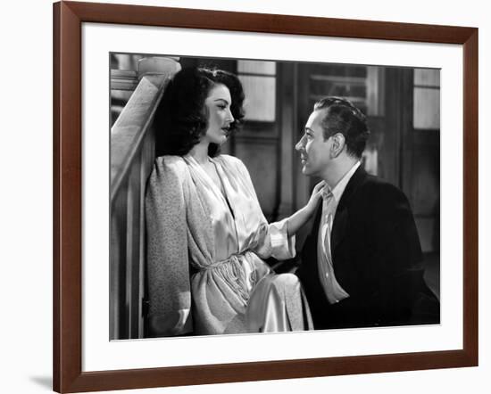 Tragique rendez vous WHISTLE STOP by LeonideMoguy with Ava Gardner and George Raft, 1945 (b/w photo-null-Framed Photo