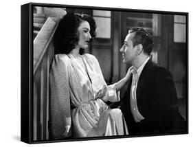 Tragique rendez vous WHISTLE STOP by LeonideMoguy with Ava Gardner and George Raft, 1945 (b/w photo-null-Framed Stretched Canvas