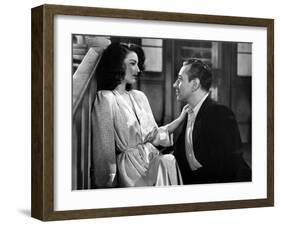 Tragique rendez vous WHISTLE STOP by LeonideMoguy with Ava Gardner and George Raft, 1945 (b/w photo-null-Framed Photo