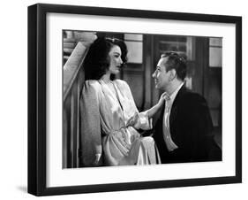 Tragique rendez vous WHISTLE STOP by LeonideMoguy with Ava Gardner and George Raft, 1945 (b/w photo-null-Framed Photo