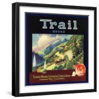 Trail Brand - Lamanda Park, California - Citrus Crate Label-Lantern Press-Framed Art Print