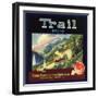 Trail Brand - Lamanda Park, California - Citrus Crate Label-Lantern Press-Framed Art Print