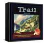 Trail Brand - Lamanda Park, California - Citrus Crate Label-Lantern Press-Framed Stretched Canvas