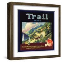 Trail Brand - Lamanda Park, California - Citrus Crate Label-Lantern Press-Framed Art Print