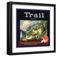 Trail Brand - Lamanda Park, California - Citrus Crate Label-Lantern Press-Framed Art Print