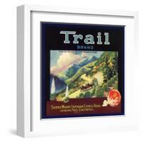 Trail Brand - Lamanda Park, California - Citrus Crate Label-Lantern Press-Framed Art Print