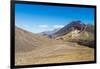 Trail hikers and Mount Ngauruhoe, Tongariro Nat'l Park, UNESCO World Heritage, New Zealand-Logan Brown-Framed Photographic Print