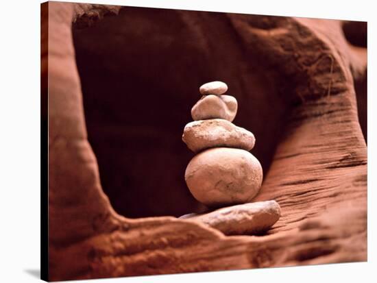 Trail Marker, Rock Cairn-Elisa Cicinelli-Stretched Canvas