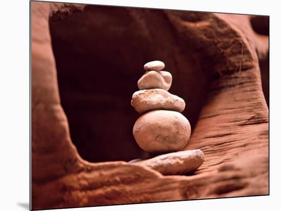 Trail Marker, Rock Cairn-Elisa Cicinelli-Mounted Photographic Print