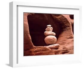 Trail Marker, Rock Cairn-Elisa Cicinelli-Framed Photographic Print