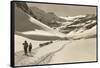 Trail of Cross-Country Skiers-null-Framed Stretched Canvas