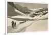 Trail of Cross-Country Skiers-null-Framed Art Print