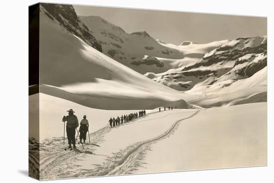 Trail of Cross-Country Skiers-null-Stretched Canvas