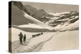 Trail of Cross-Country Skiers-null-Stretched Canvas