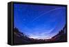 Trail of the International Space Station as it Passes over a Campground in Canada-null-Framed Stretched Canvas