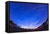 Trail of the International Space Station as it Passes over a Campground in Canada-null-Framed Stretched Canvas