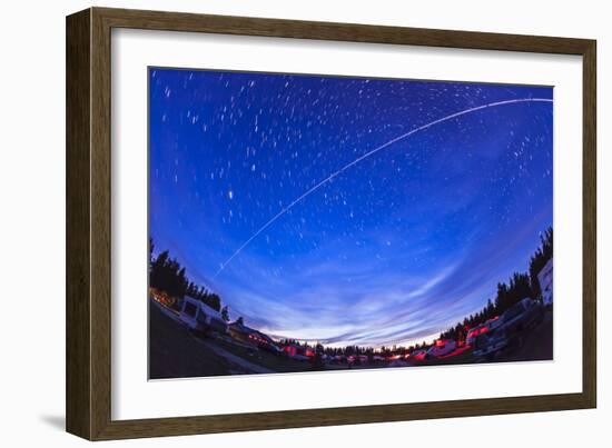 Trail of the International Space Station as it Passes over a Campground in Canada-null-Framed Photographic Print