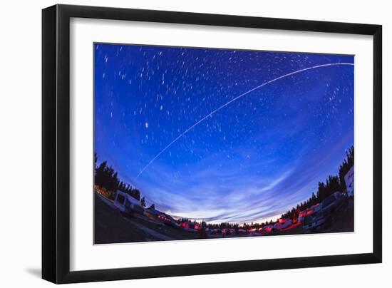 Trail of the International Space Station as it Passes over a Campground in Canada-null-Framed Photographic Print