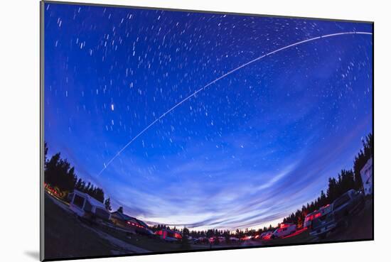 Trail of the International Space Station as it Passes over a Campground in Canada-null-Mounted Photographic Print