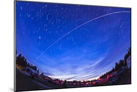 Trail of the International Space Station as it Passes over a Campground in Canada-null-Mounted Photographic Print