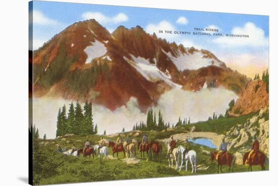 Trail Riders, Olympic National Park, Washington-null-Stretched Canvas