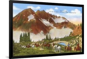 Trail Riders, Olympic National Park, Washington-null-Framed Art Print