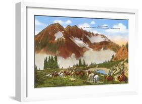 Trail Riders, Olympic National Park, Washington-null-Framed Art Print