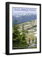 Trail Ridge Road - Rocky Mountain National Park-Lantern Press-Framed Art Print