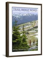 Trail Ridge Road - Rocky Mountain National Park-Lantern Press-Framed Art Print