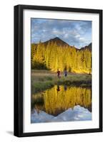 Trail Runners In The Eagles Nest Wilderness In Colorado-Liam Doran-Framed Photographic Print