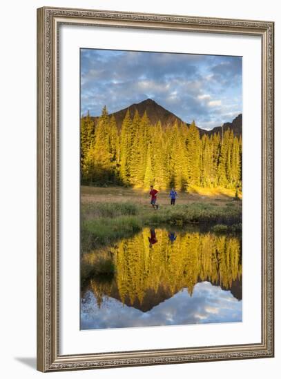 Trail Runners In The Eagles Nest Wilderness In Colorado-Liam Doran-Framed Photographic Print