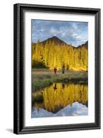 Trail Runners In The Eagles Nest Wilderness In Colorado-Liam Doran-Framed Photographic Print