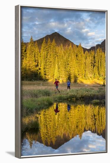 Trail Runners In The Eagles Nest Wilderness In Colorado-Liam Doran-Framed Photographic Print