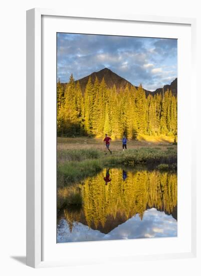 Trail Runners In The Eagles Nest Wilderness In Colorado-Liam Doran-Framed Photographic Print